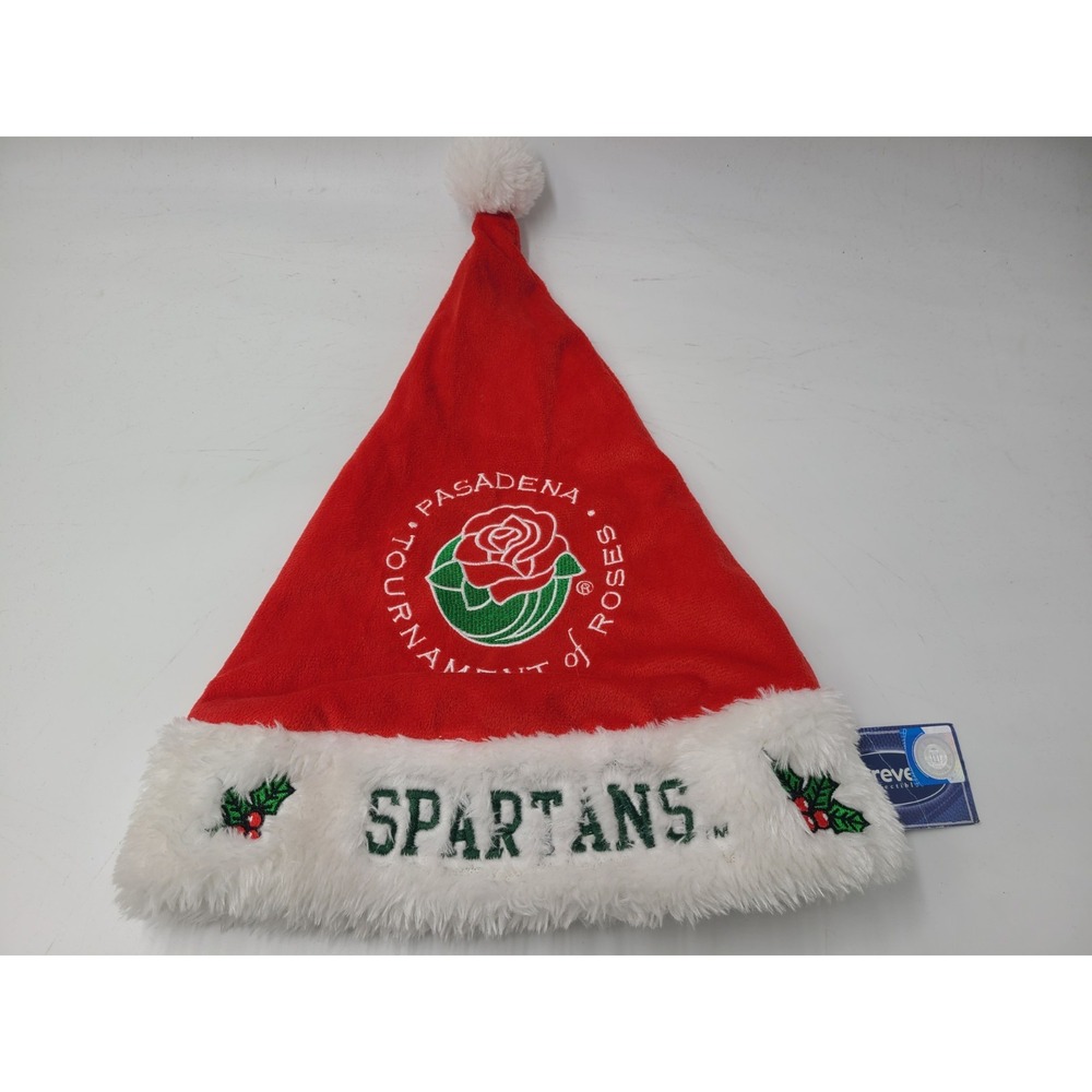 Michigan State Spartans Rose Bowl Santa Christmas Beanie Winter Hat Cap NCAA Red